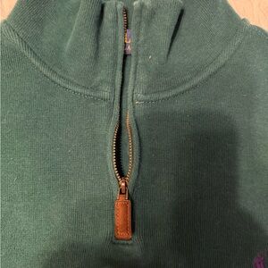 Ralph Lauren Men's Green Zip-Up Sweater